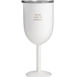 Termo vinglass nyter livet på camping 40 cl hvit