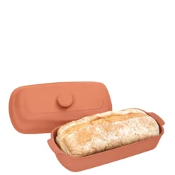 Terracotta brødform med lokk 31x14 cm