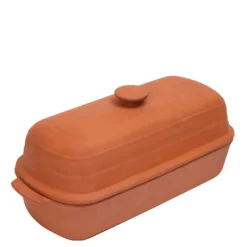 Terracotta brødform med lokk 31x14 cm