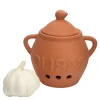 Terracotta hvitløkskrukke 13 cm
