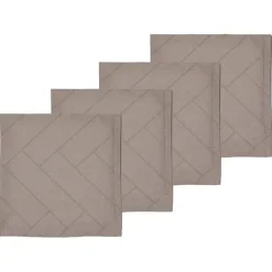 Tiles damask tøyserviett 4 stk taupe