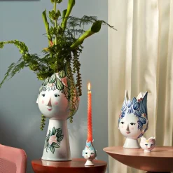 Titania lysestake 11,5 cm lys blå