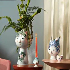 Titania vase 25 cm blå