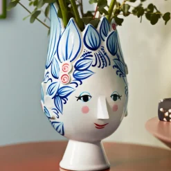 Titania vase 25 cm blå