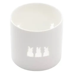 T-lysholder Easter Bunnies medium hvit
