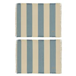 Toppu bordbrikke 48x36 cm 2 stk blue/offwhite