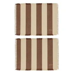 Toppu bordbrikke 48x36 cm 2 stk Brown/offwhite