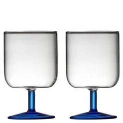 Torino vinglass 30 cl 2 stk klar/blå