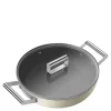 Traktørpanne 28 cm keramisk krem