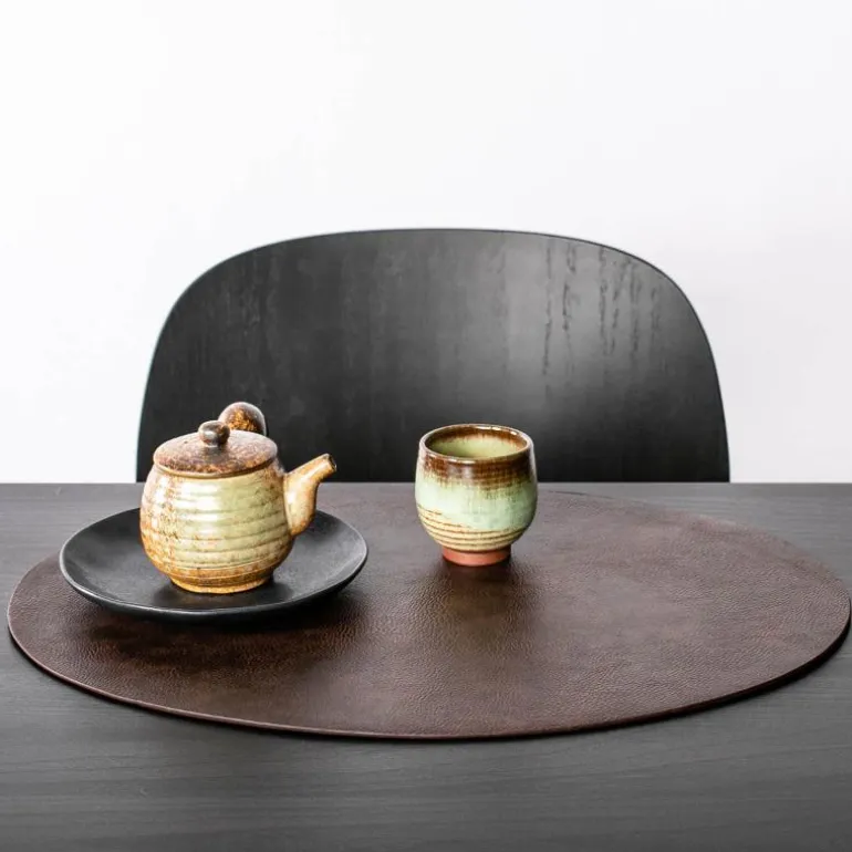 Troja dekkebrikke 45x33 cm oval kaffe