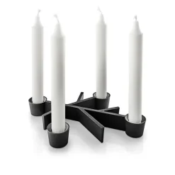 Twig lysestake 18x23 cm svart