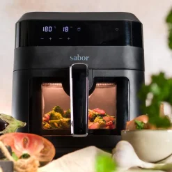 Ultimate airfryer med vindu 6L matt svart