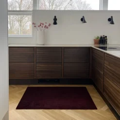 Unicolor gulvmatte 130x90 cm bordeaux