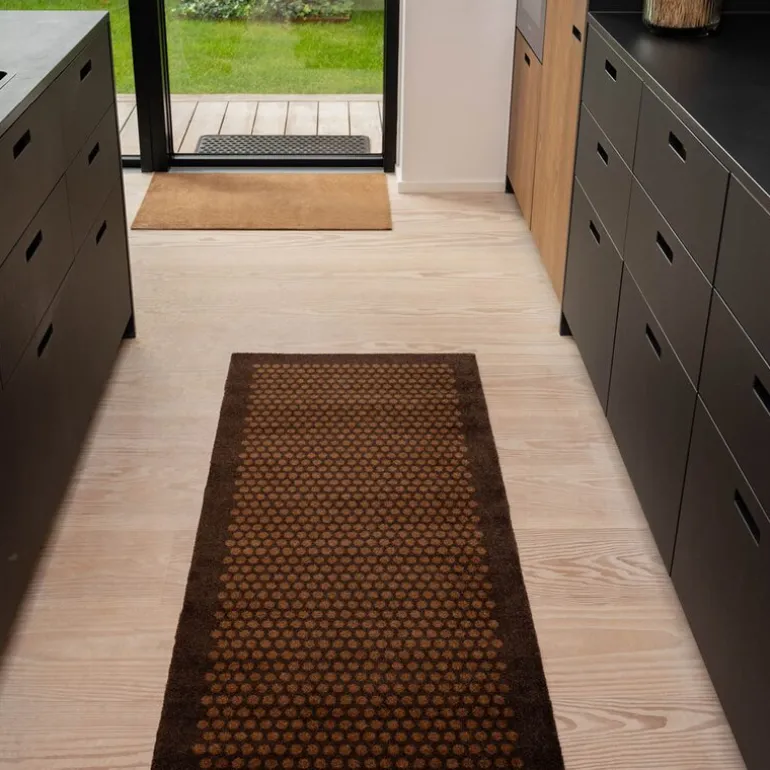 Unicolor gulvmatte 90x60 cm cognac