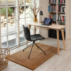 Unicolor gulvmatte 130x90 cm cognac