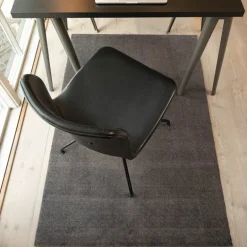 Unicolor gulvmatte 130x90 cm steelgrey
