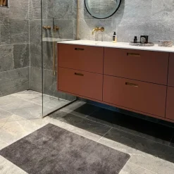 Unicolor gulvmatte 90x60 cm steelgrey