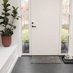Unicolor gulvmatte 90x60 cm steelgrey