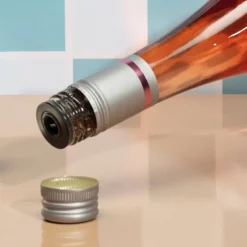 Vakuumforsegler vin 6 stk stoppers gaveeske svart