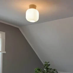 Vanja plafond 20 cm hvit/matt messing