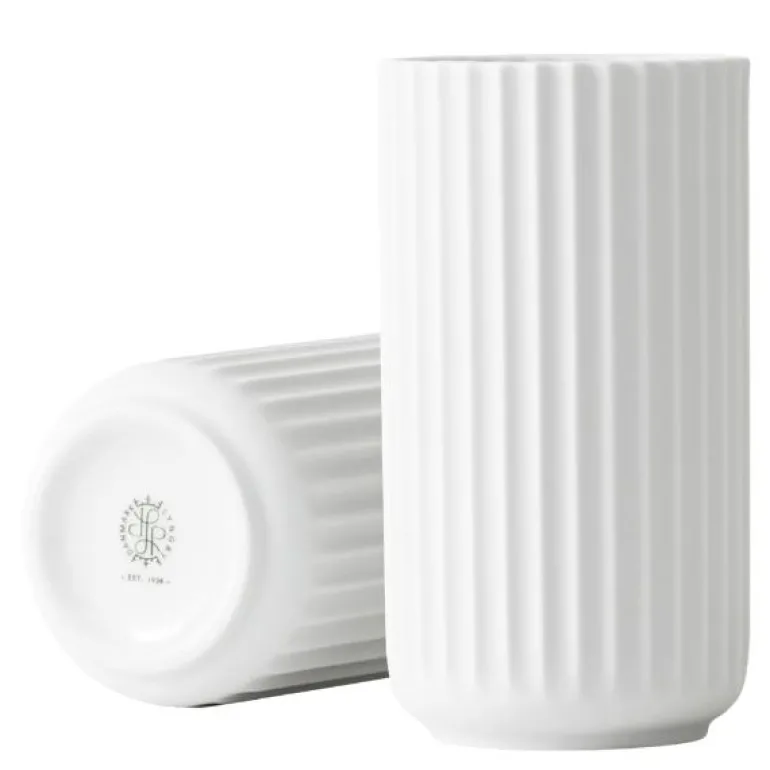 Vase 15,5 cm hvit blank