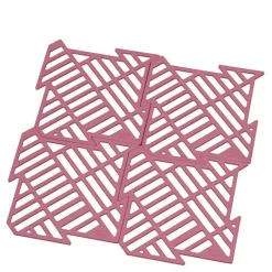 Vaskematte 16x16 cm rosé