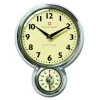Veggklokke med timer 60 min aluminium