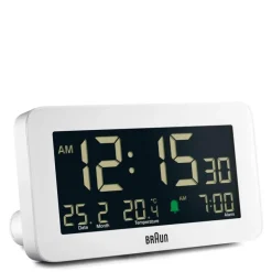 Vekkerklokke digital 13,5 cm hvit