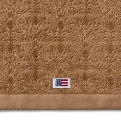 Velour jacquard ornament håndkle 100x150 cm fudge
