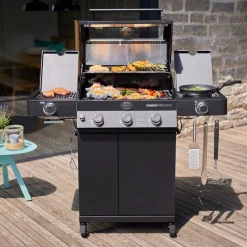 Videro PRO G3-S Vario+ gassgrill 17000W svart