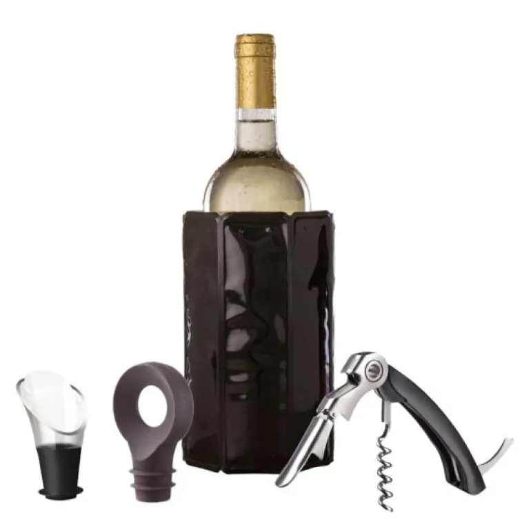 Vin Classic sett 4 deler svart/sølv