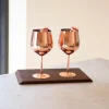 Vinglass stål NYTER & LIVET 45 cl 2 stk roségull