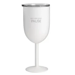 Vinglass termo VELFORTJENT PAUSE 40 cl hvit