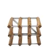 Vinstativ 9 flasker montert lys eik