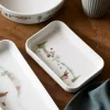 Vinter fat rektangulært 18x12 cm Ildfast porselen hvit