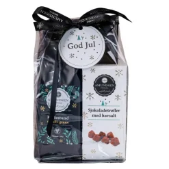 Vintergave Kaffestund 250g og sjokoladetrøfler havsalt 100g