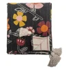 Vivielle pledd 160x130 cm blomster mørk