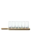 Vodka shotglass 6 stk med brett klar
