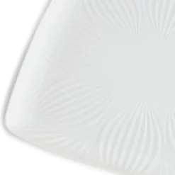 White Folia firkantet skål 30cm