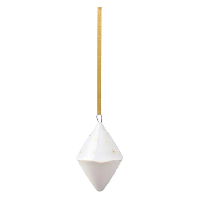 Winter Glow ornament kornet 5x8 cm