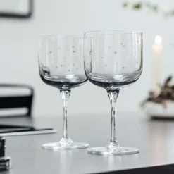 Winter Glow rødvinsglass med stjernedekor 2 stk 27 cl