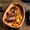 Wooden board bolle 37x30 cm teak