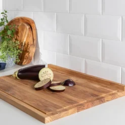 Wooden board skjærefjøl 48 x 41 cm teak