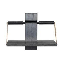 Wood wall hylle 24x18x30 cm svart