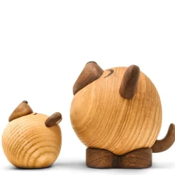 Wulf ulv trefigur 8 cm ask/valnøtt