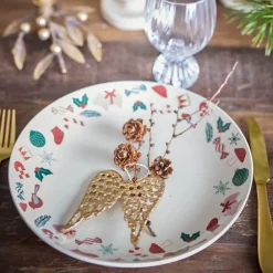 Yule serveringsfat rund 28 cm julemotiv