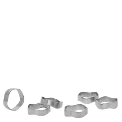 Zina serviettring 4,5x10,5 cm 6 stk sølv